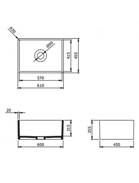 BOCCHİ 1137-001-0120-03	LAVELLO MUTFAK EVİYESİ 60 CM BEYAZ