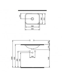 BOCCHİ 1006-001-0125	SCALA TEZGAH ALTI LAVABO 55 CM PARLAK BEYAZ