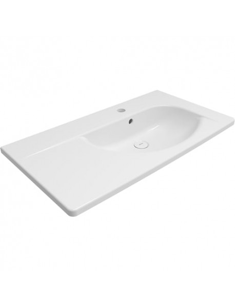 BOCCHİ 1020-001-012 TAORMİNA ARCH ETAJERLİ LAVABO 86 CM PARLAK BEYAZ